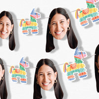 Custom fiesta fun face garland banner set