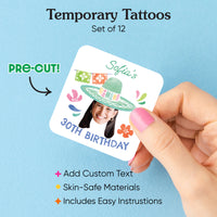 Fiesta temporary tattoo pre-cut detail