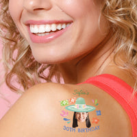 Personalized fiesta tattoo design close-up