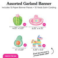 Fiesta garland showing 15 pieces