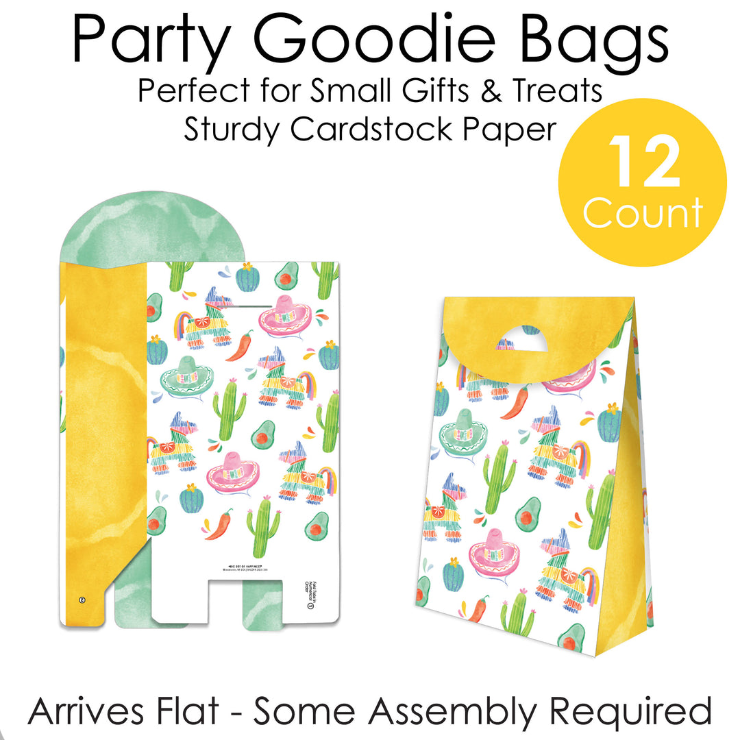 Fiesta goodie bag side gusset and cardstock detail