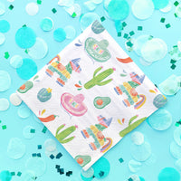 Fiesta party table with napkins