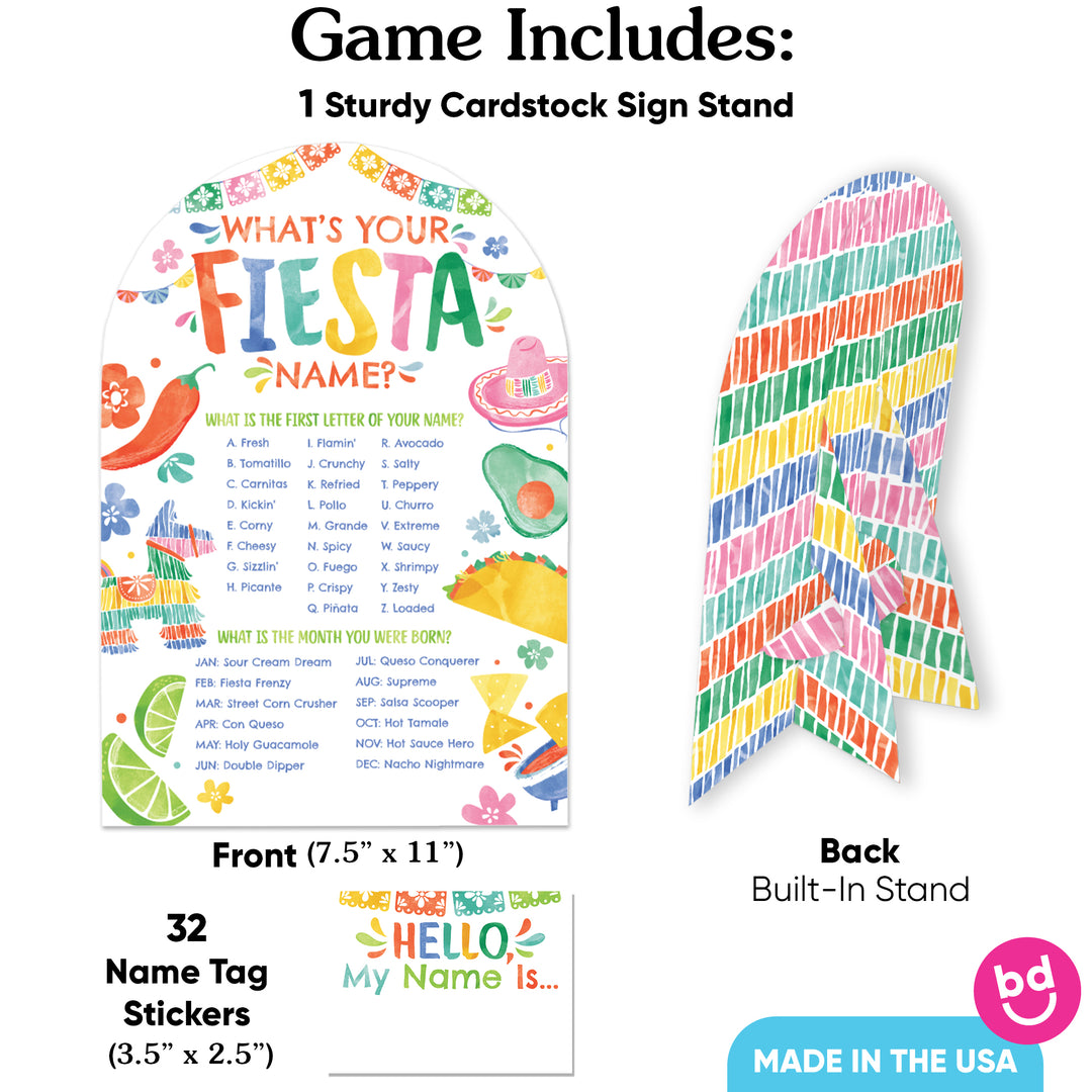 Fiesta What's Your Name Party Game