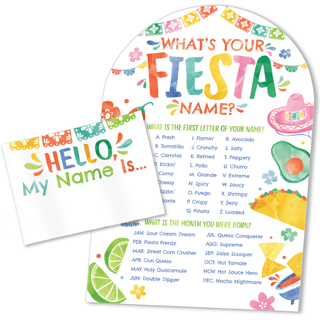 Fiesta What's Your Name Party Game