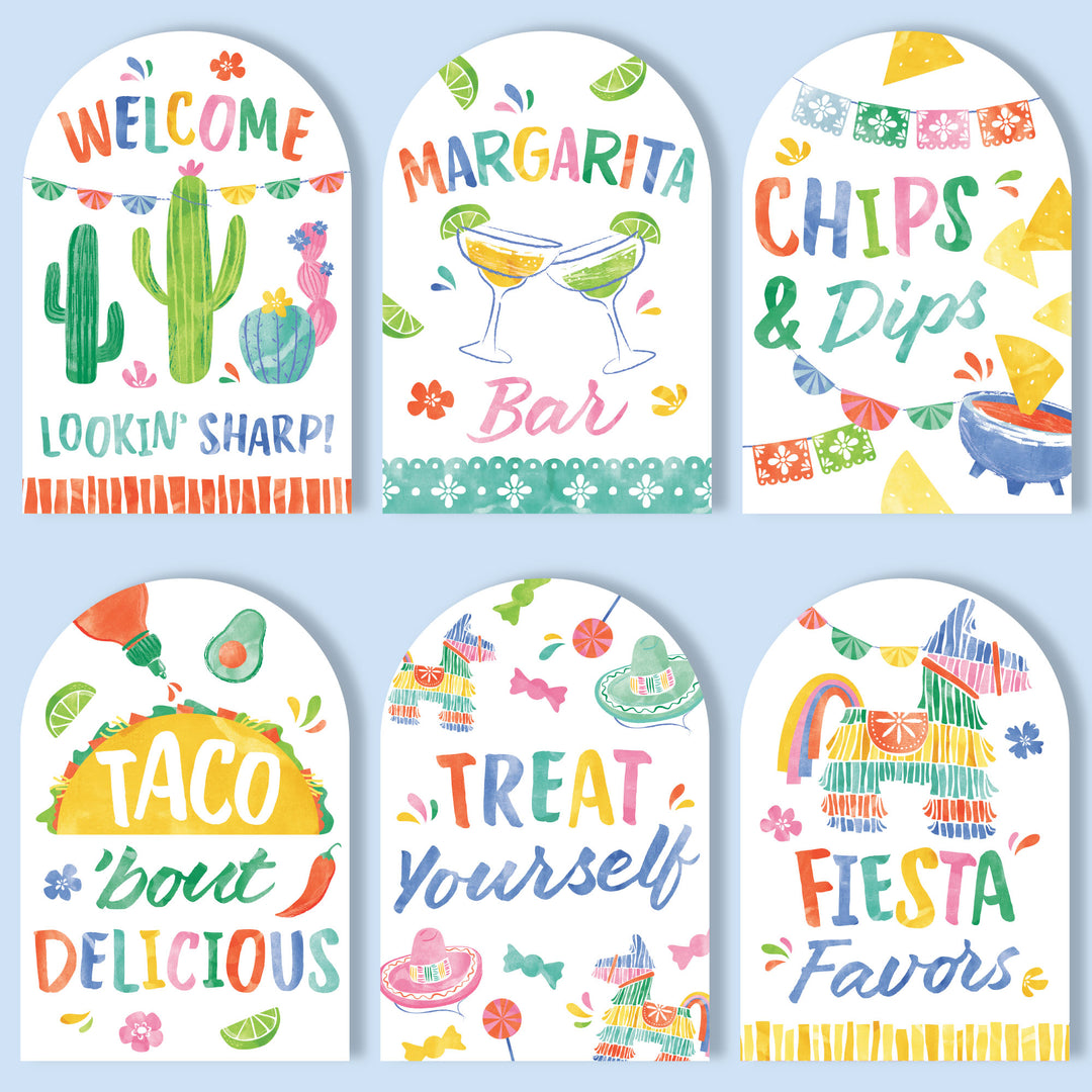 Fiesta Party Signs Set - 6 Ct