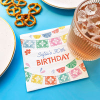 Fiesta party table styled with napkins
