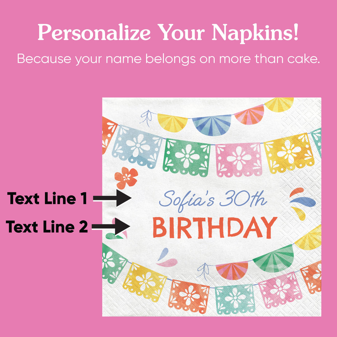 Personalized fiesta napkins