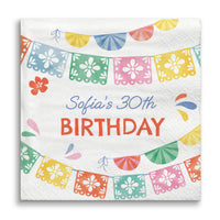 Custom fiesta napkin design close-up