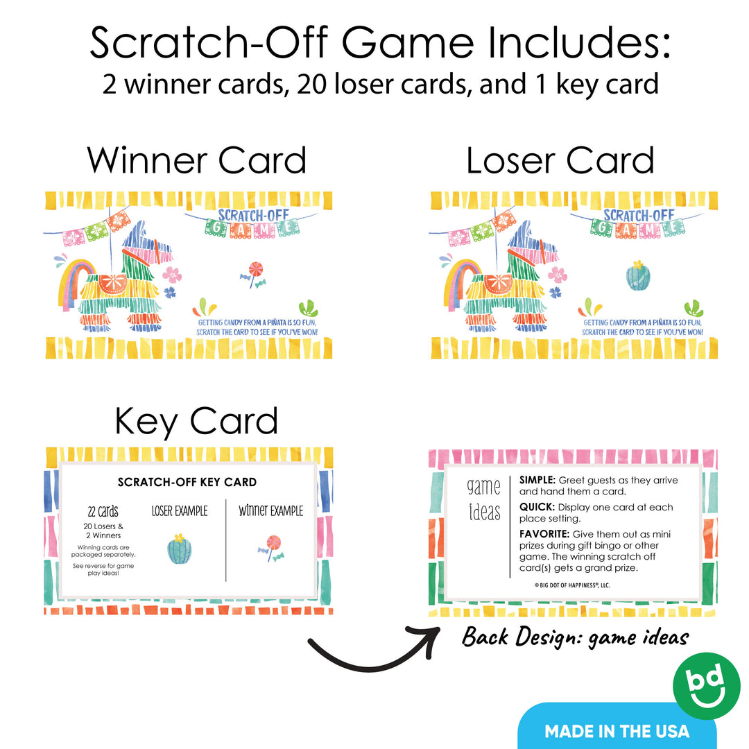 Fiesta scratch off card design close-up