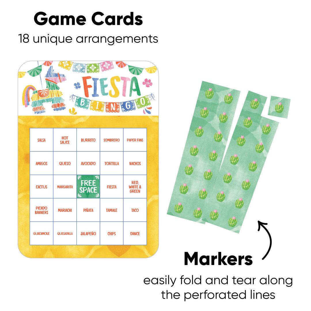 Fiesta bingo marker sheet detail