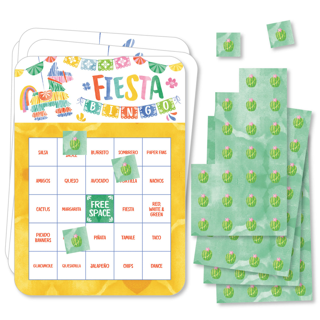 Fiesta bingo card design close-up