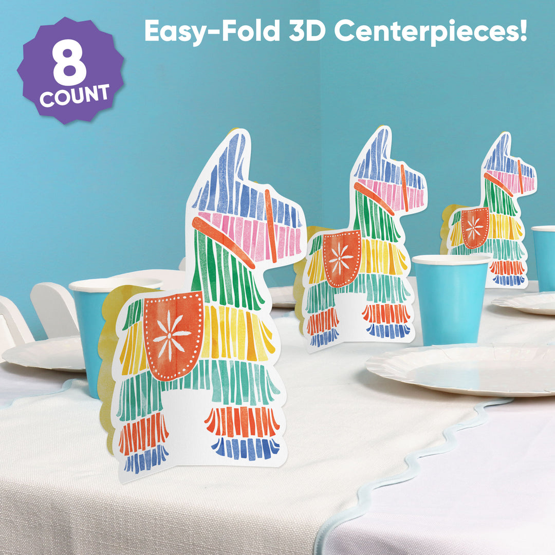 Fiesta party table with centerpieces