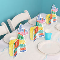 Fiesta party table with centerpieces