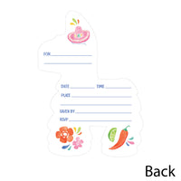 Fiesta invitation back design close-up