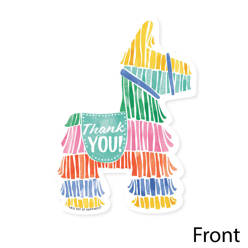 Fiesta thank you card design close-up
