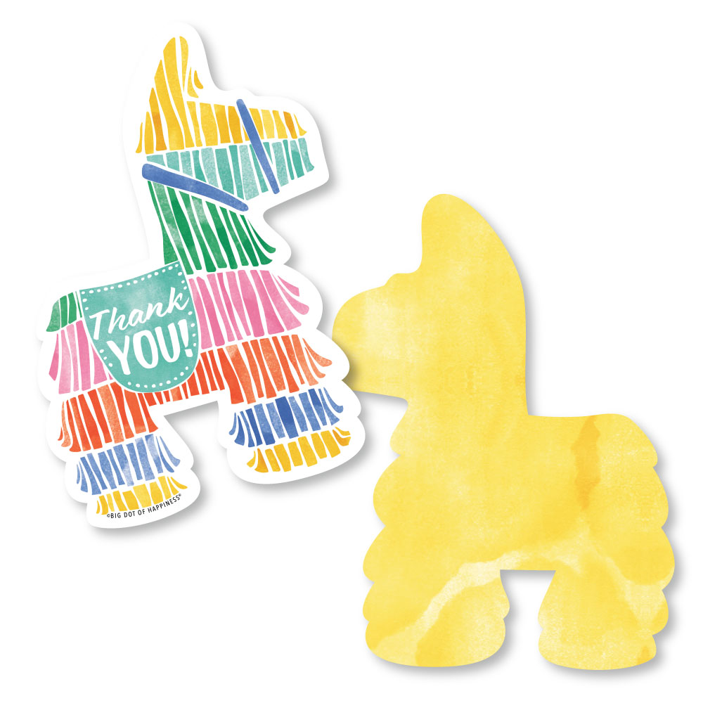 Fiesta shaped thank you cards set