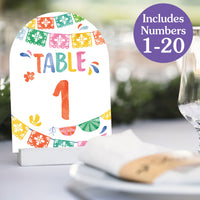 Fiesta table number design close-up