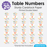 Fiesta numbers showing 1 through 20