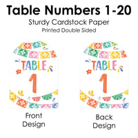 Fiesta table number cardstock detail