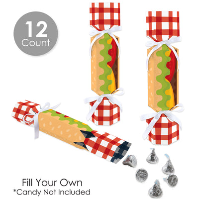 Fire Up the Grill - No Snap Summer BBQ Picnic Party Table Favors - DIY Cracker Boxes - Set of 12