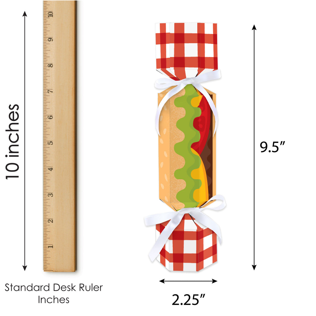Fire Up the Grill - No Snap Summer BBQ Picnic Party Table Favors - DIY Cracker Boxes - Set of 12