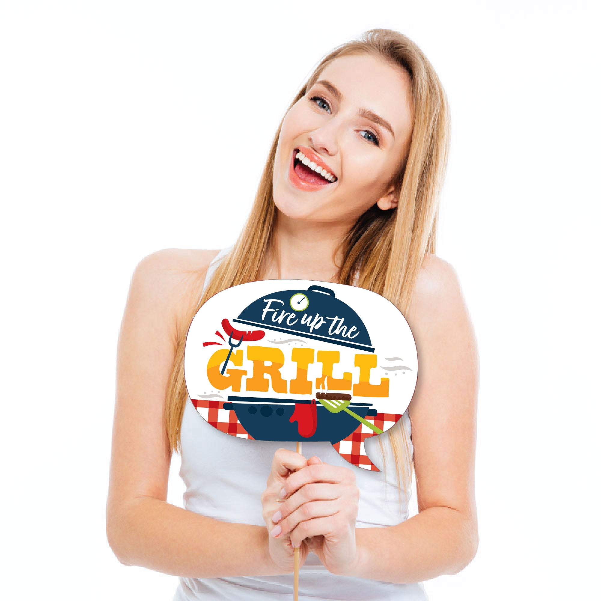 Summer Grill Photo Props Big Dot Of Happiness Fire Up The Grill Photo ...
