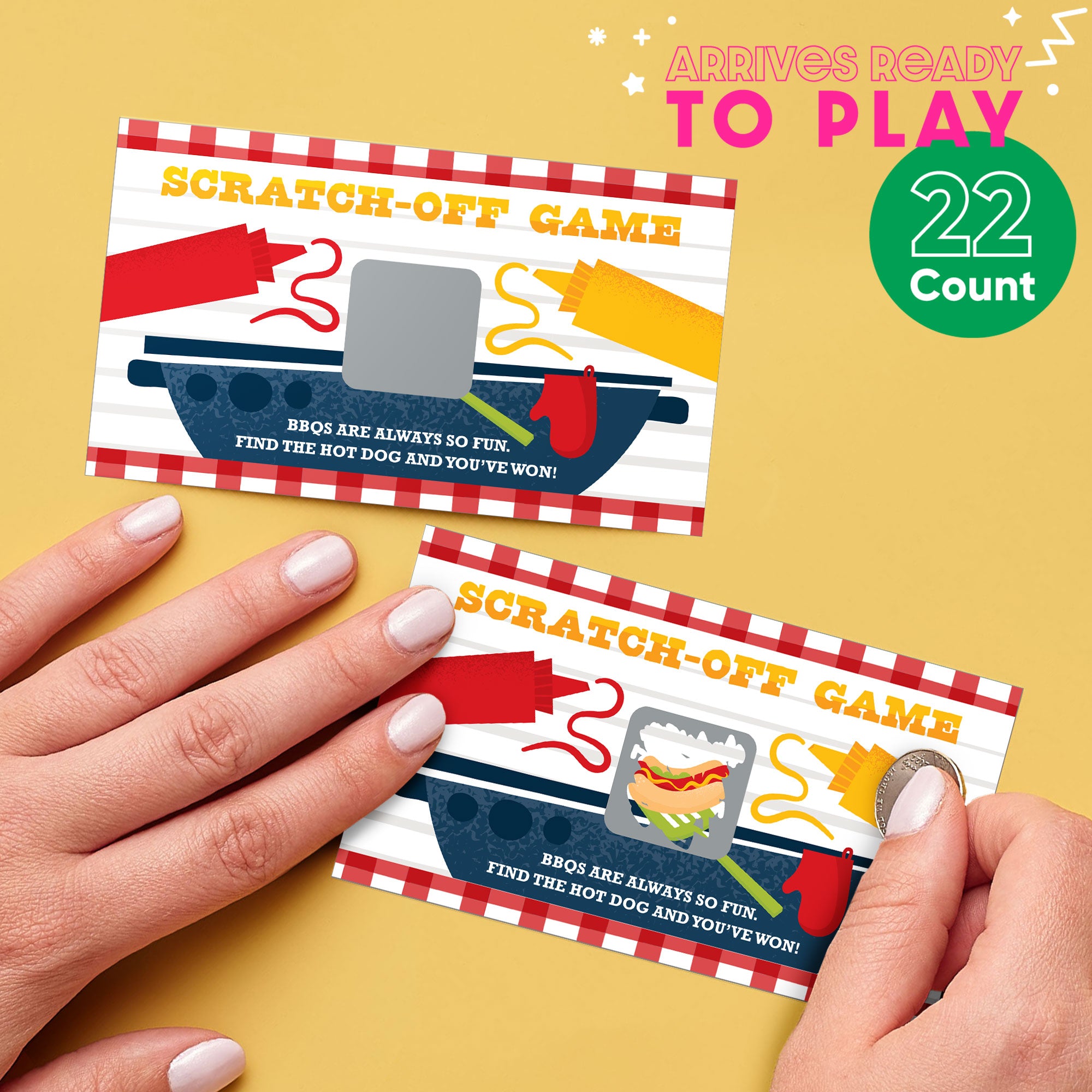 Festive Star Scratch-Off Cards (30 Pack) - Red White & Blue, 5 Winners, For 4th Of July Parties & Events