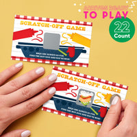 Fire Up the Grill - Summer BBQ Picnic Party Game Scratch Off Cards - 22 Count
