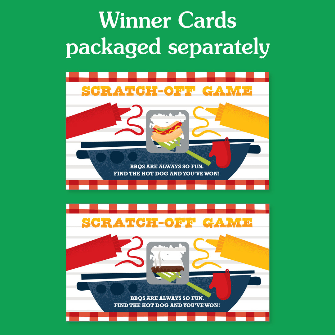 Fire Up the Grill - Summer BBQ Picnic Party Game Scratch Off Cards - 22 Count
