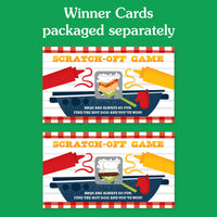 Fire Up the Grill - Summer BBQ Picnic Party Game Scratch Off Cards - 22 Count