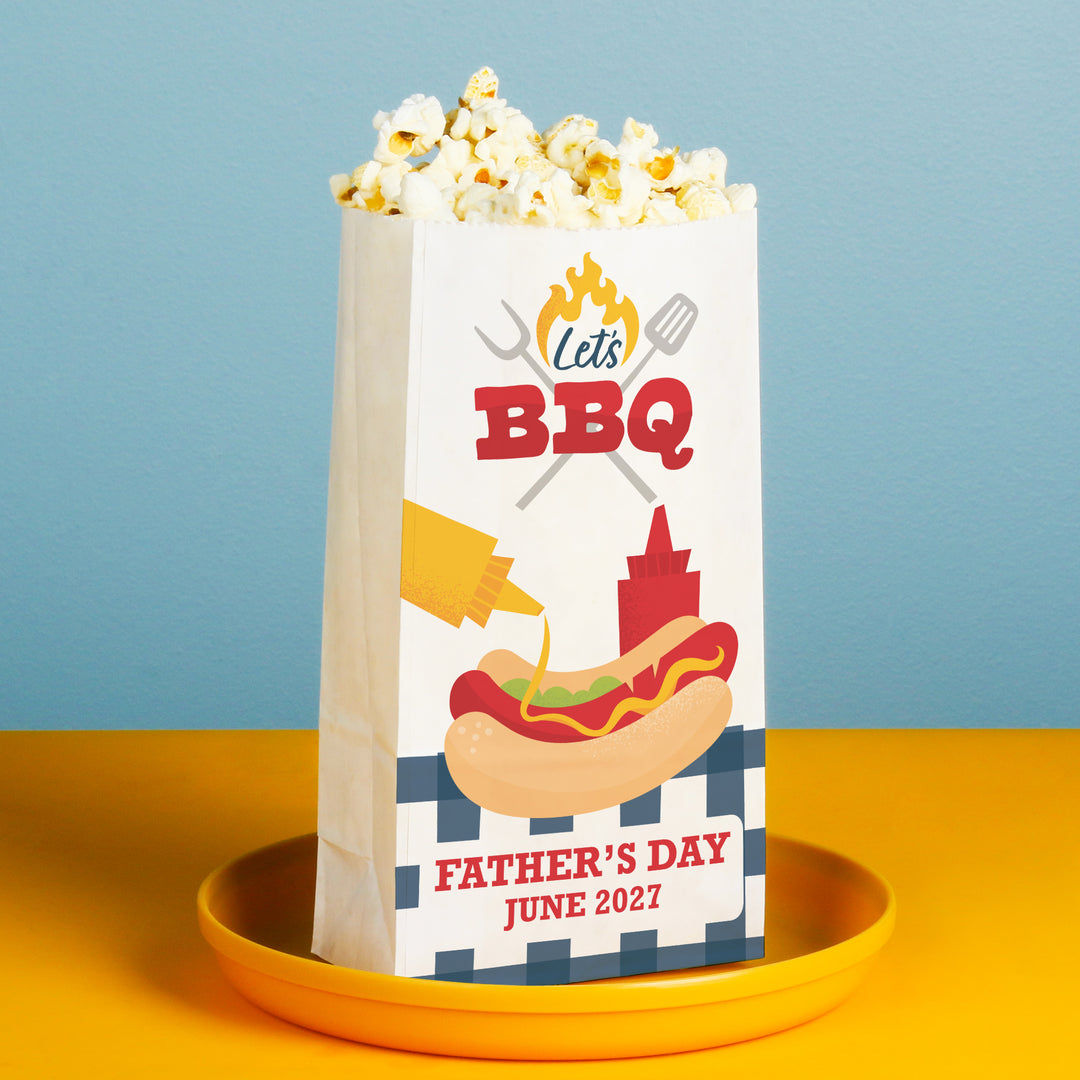 Custom Text Popcorn Bags - Summer BBQ