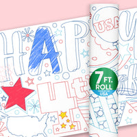 4th of July - Coloring Table Runner - 7'