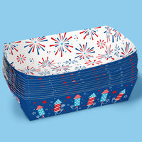 Foldable disposable paper food tray structure setup view