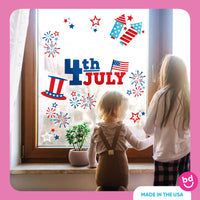 Set of window clings showing included pieces