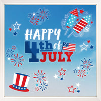 4th of July window clings firecracker patriotic decorations