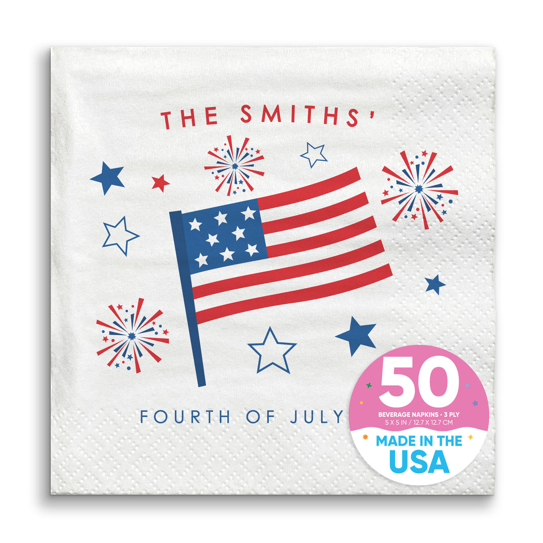Custom Text - 4th Of July Napkins