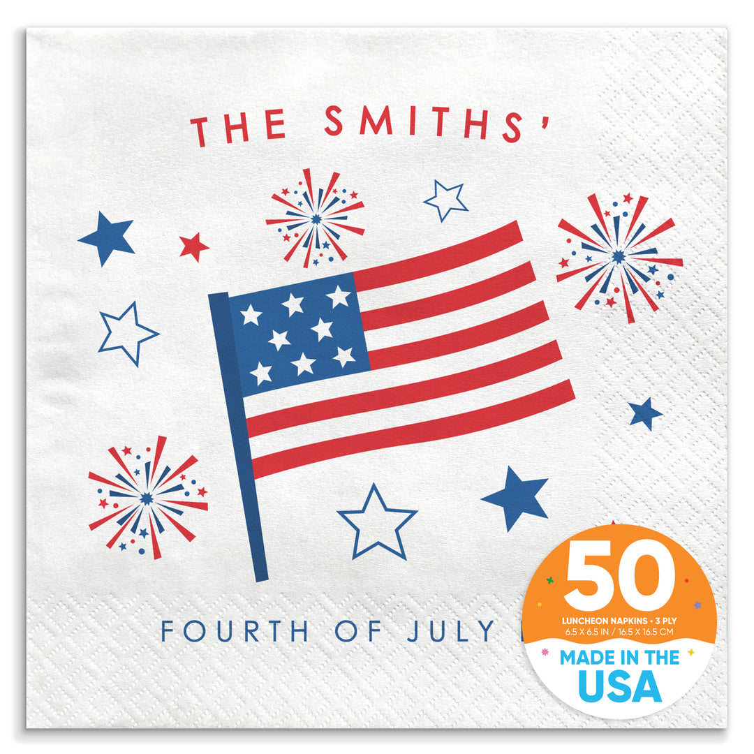 Custom Text - 4th Of July Napkins