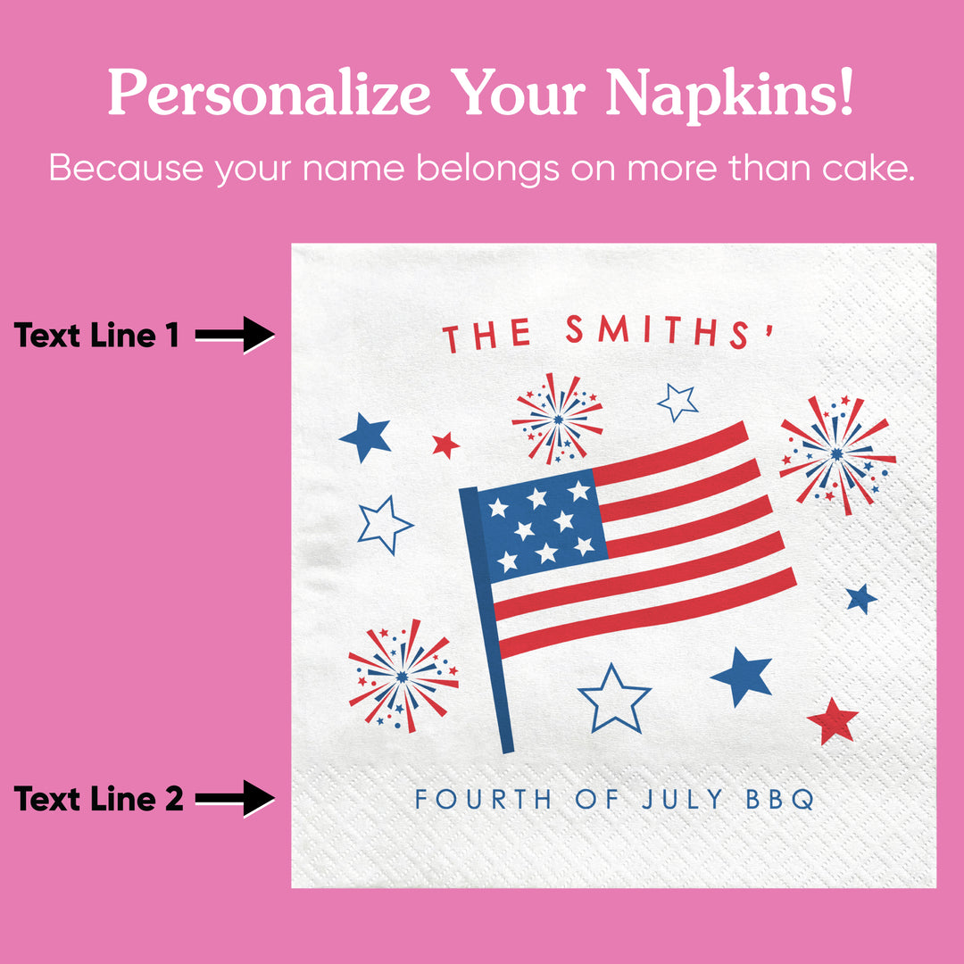 Custom Text - 4th Of July Napkins