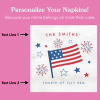 Custom Text - 4th Of July Napkins