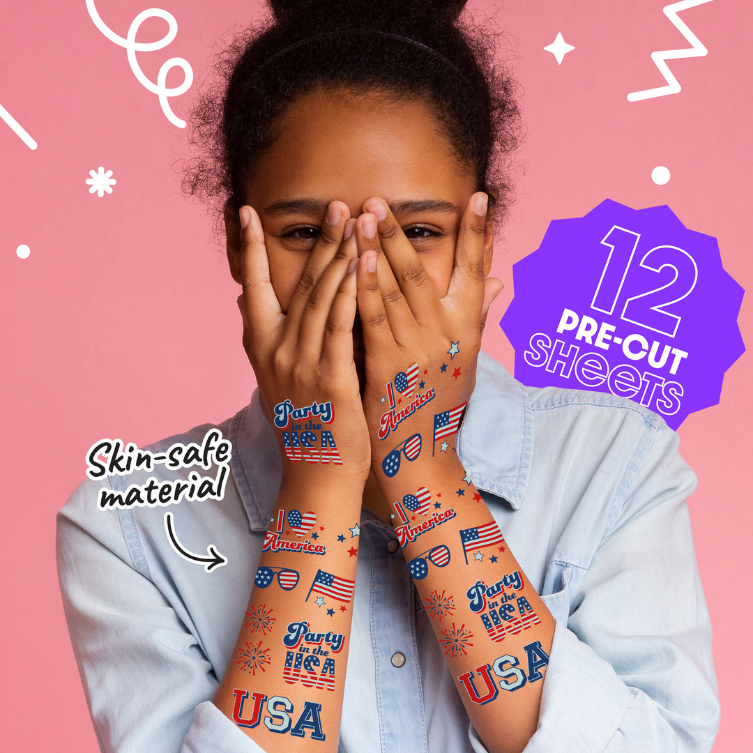 4th of July Temporary Tattoos - 96 Ct
