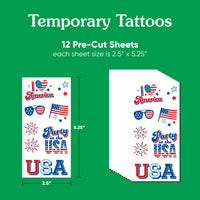 4th of July Temporary Tattoos - 96 Ct