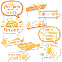 First Trip Around the Sun Funny Photo Props - 10 Ct