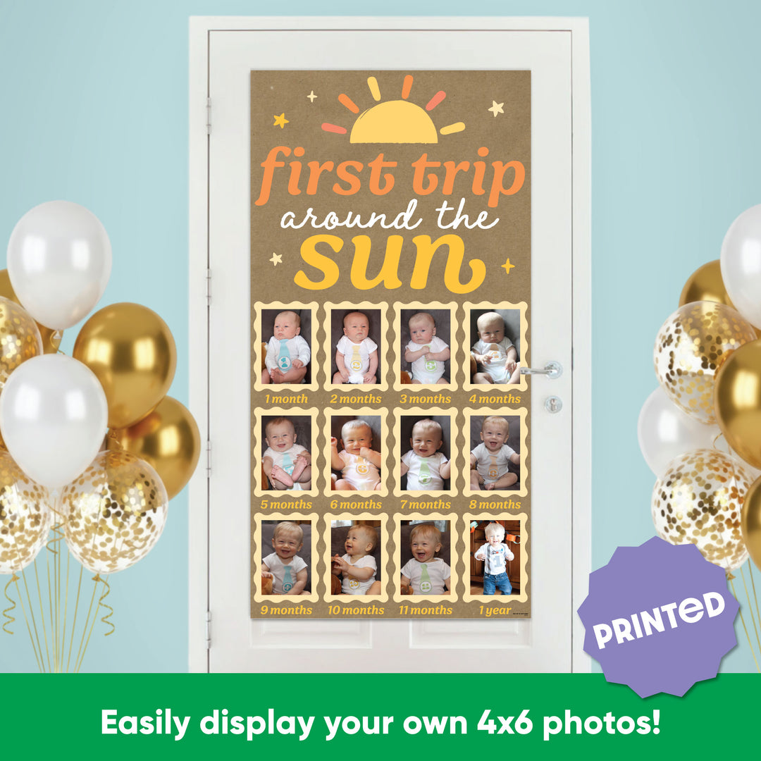 First Trip Around the Sun Kraft Photo Banner