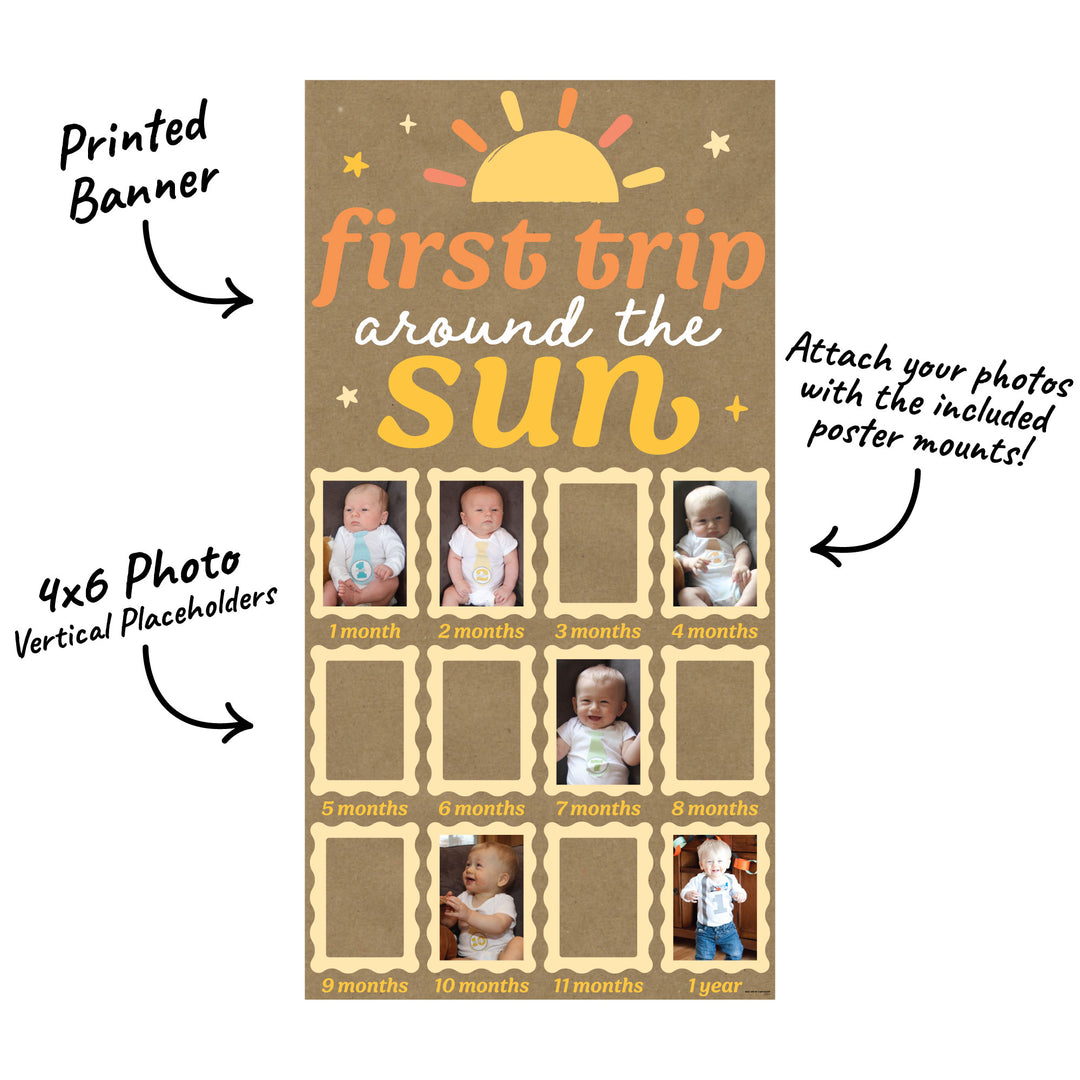 First Trip Around the Sun Kraft Photo Banner