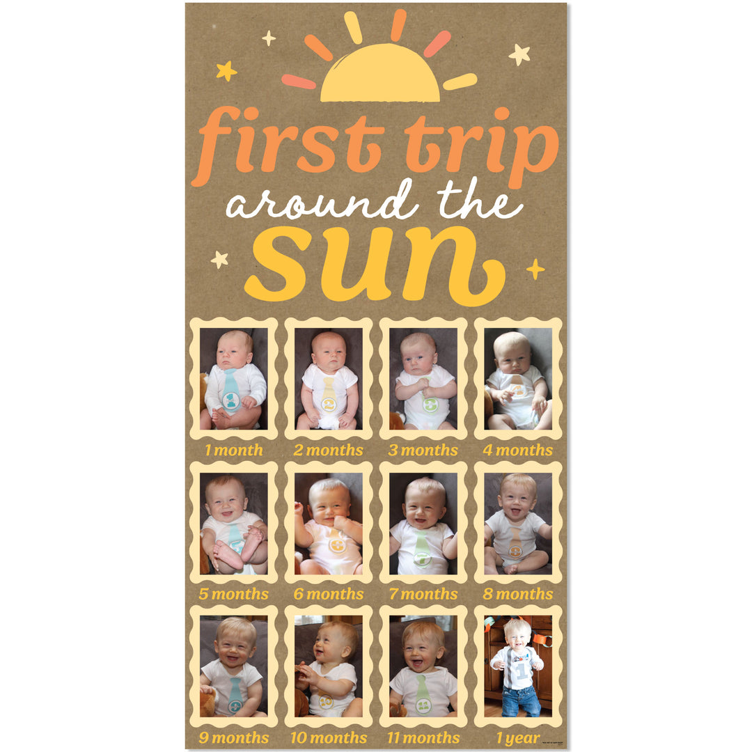 First Trip Around the Sun Kraft Photo Banner