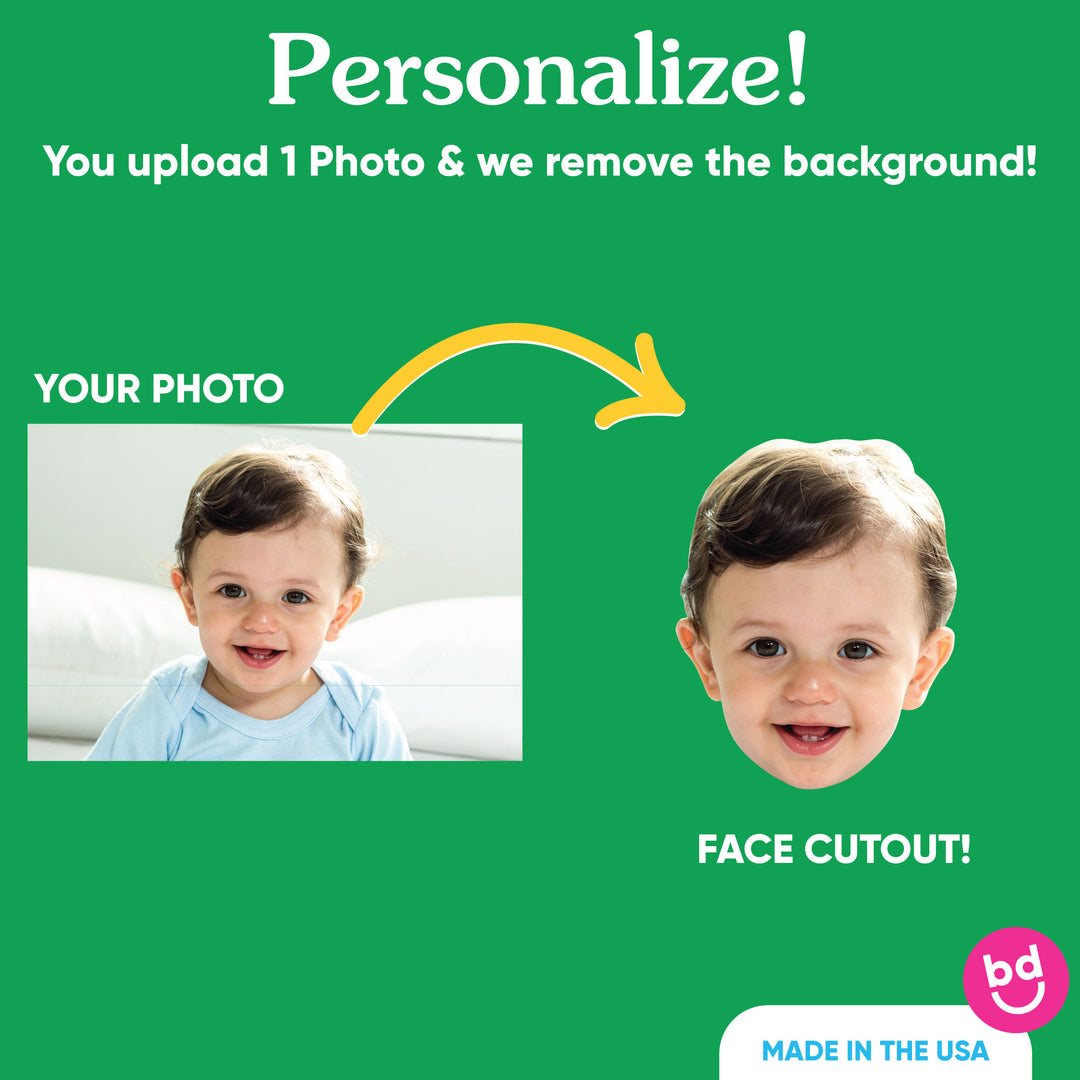 Custom Face First Trip Around the Sun Cake Topper - 3 Pc