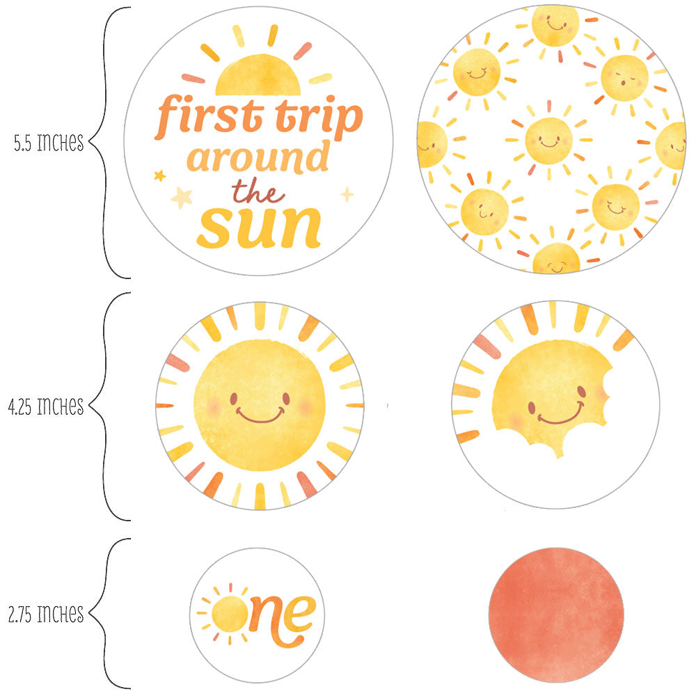 First Trip Around the Sun Large Confetti - 27 Ct