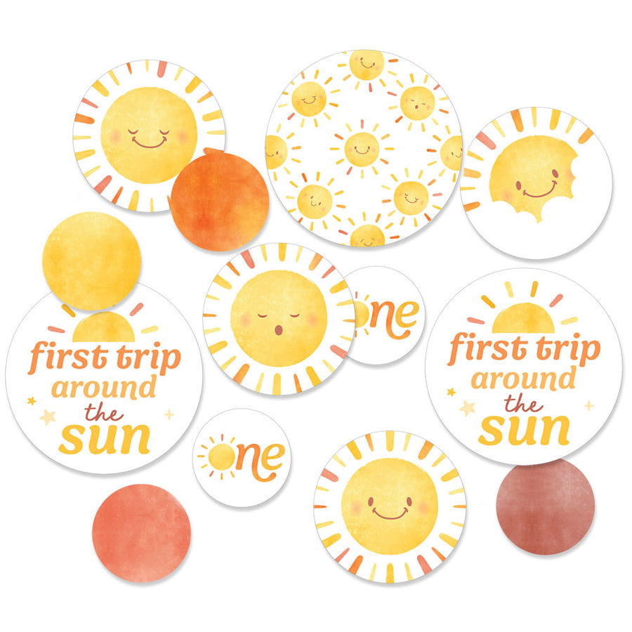 First Trip Around the Sun Large Confetti - 27 Ct
