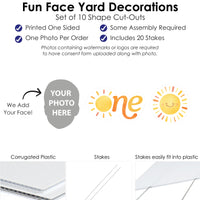 Custom Face Yard Signs - First Trip Around the Sun - 10 Pc