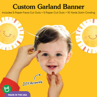 Custom Face Garland Banner - First Trip Around the Sun